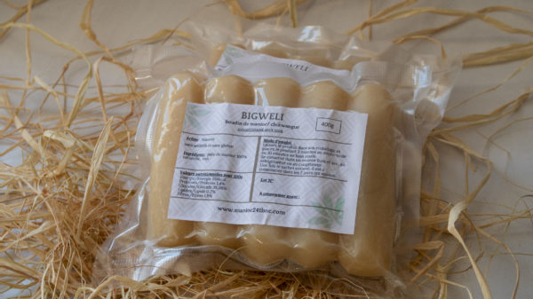 Bigweli - boudin de manioc - Chikwangue par 5 batons, poids total : 400g